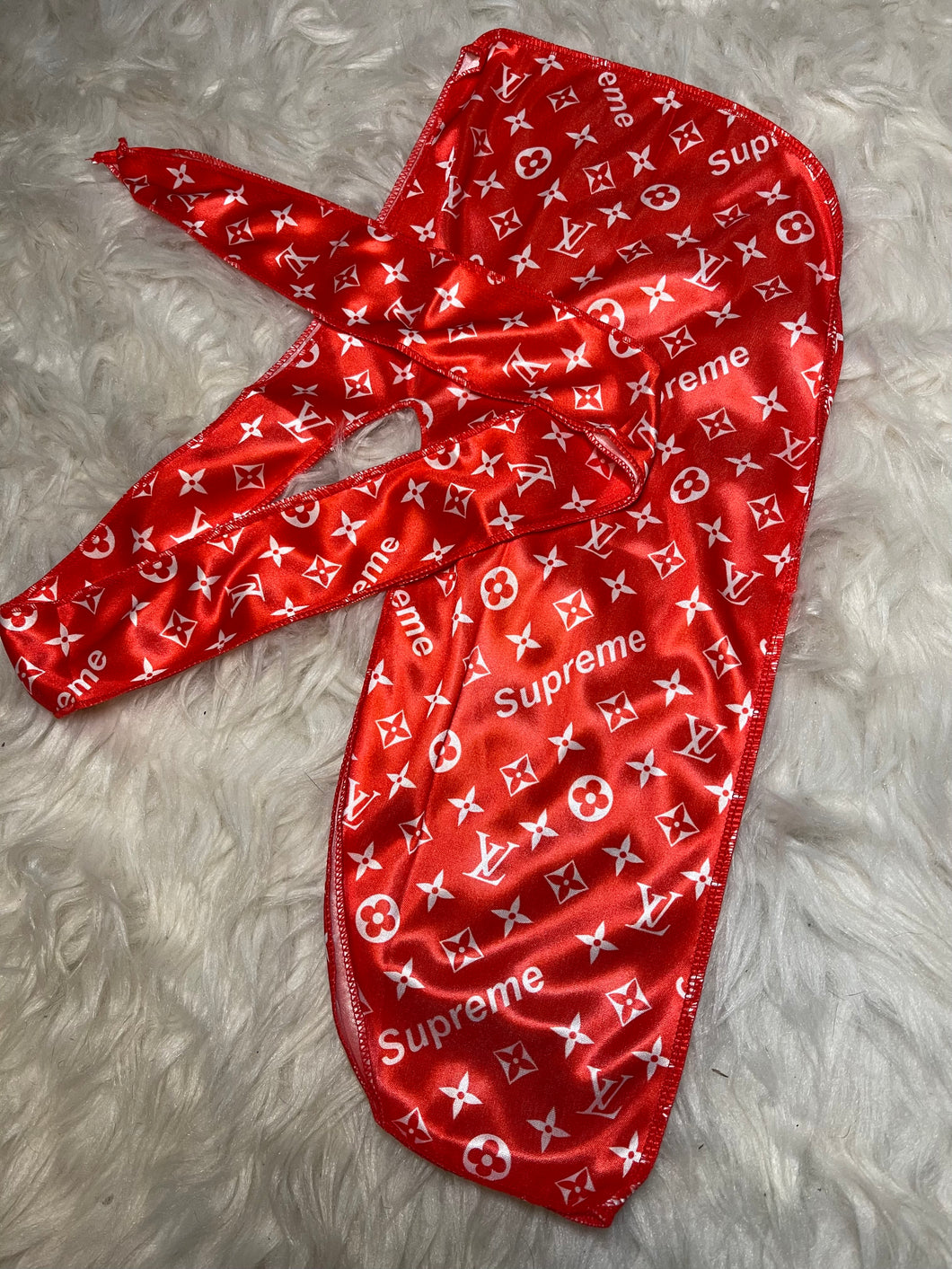 LV Red Supreme Durag